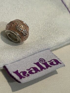 NEW Halia “Summer Buds” Charm - Sterling Silver/Pink Enamel